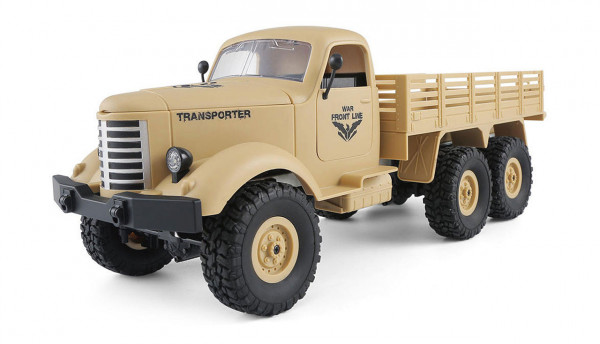 RC U.S. Militär Truck 6WD 1:16 RTR, desert gelb