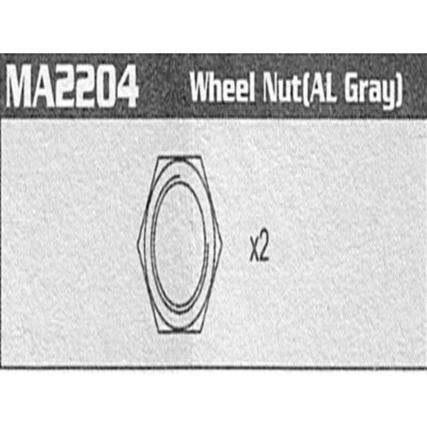 MA2204 Wheel nut (AL gray) Raptor