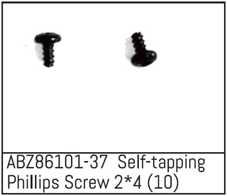 Absima Self-tapping Phillips Screw 2*4 - Mini AMT (10 St.) ABS-ABZ86101-37