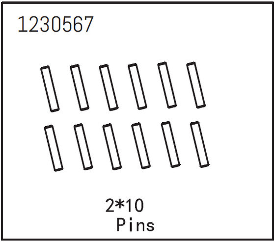 Absima Pins 2*10 (12 St.)