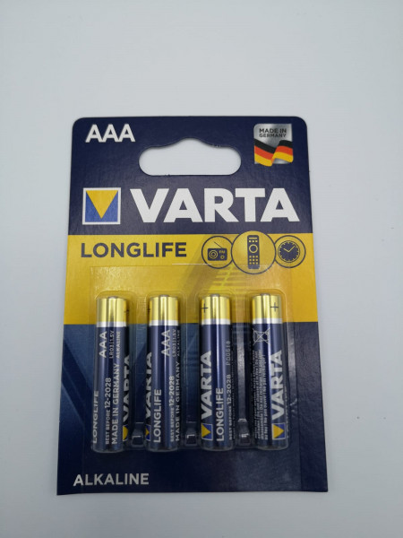4x Varta Longlife AAA im Blister LR03 Micro, 4008496810604