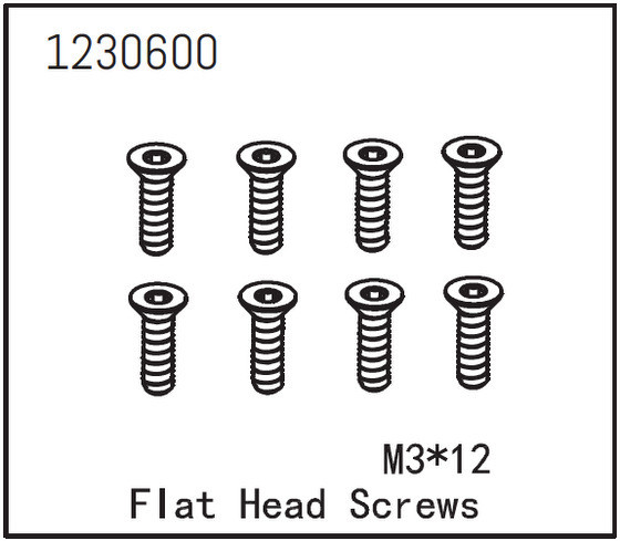 Absima Senkkopfschraube M3*12 (8 St.)