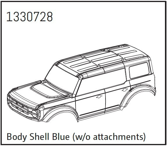 Absima Karosserie blau (ohne Anbauteíle) - BronX ABS-1330728