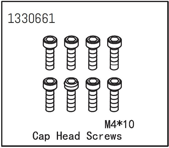 Absima Zylinderkopfschrauben M4*10 (8 St.)  ABS-1330661