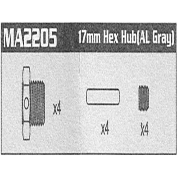 MA2205 17mm Hex Hub (AL) Raptor