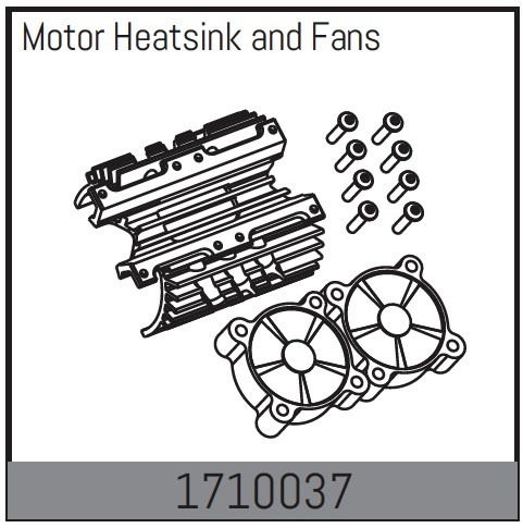 Absima Kühlkörper und Lüfter für Motor Mamba Rock Racer 1/7 ABS-1710037