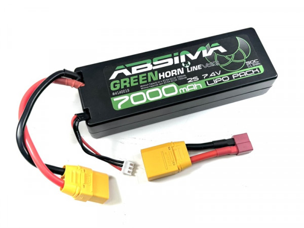 Absima 7,4V LiPO Akku 7000mAh 2S 50C Greenhorn Vol.2 HC XT90/T-Plug